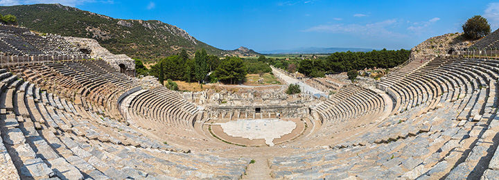 Panorama of an Ancient Greek Amphitheatre 